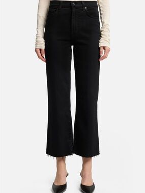 7 For All Mankind Cropped Alexa Jeans in Black Wash Size 29